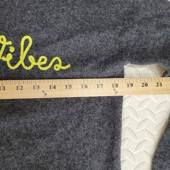 Magaschoni 100% Cashmere Sweater Womens Small Good Vibes Charcoal Gray Luxury - Picture 7 of 8